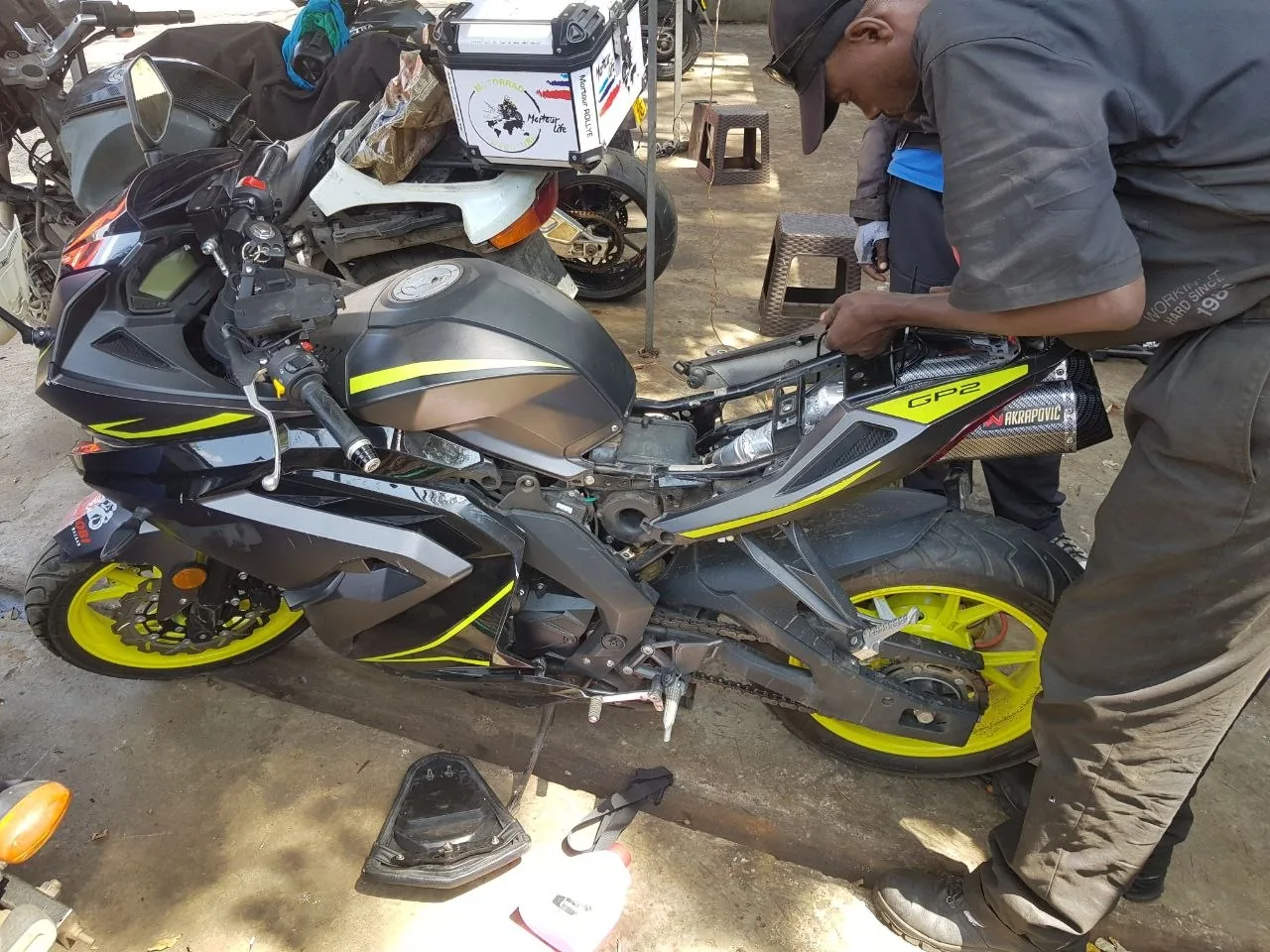 Taro 200 — custom exhaust — photo 5